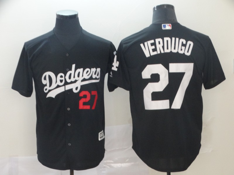 Men Los Angeles Dodgers 27 Verdugo black game MLB Jersey